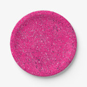 Roze Sparkles Terrazzo Print Papieren Bordje (Voorkant)
