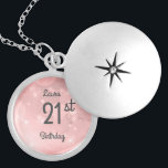Roze sparkly 21st Birthday Locket Ketting<br><div class="desc">Prachtige roze 21ste verjaardag,  Ketting Locket.</div>