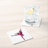 Roze Sparkly Ballerina Kartonnen Onderzetters (Insitu)