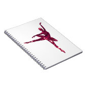 Roze Sparkly Ballerina Notitieboek (Rechterzijde)