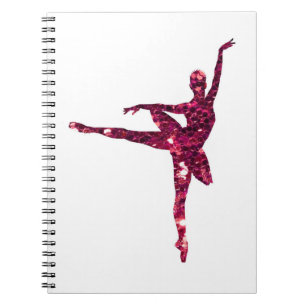 Roze Sparkly Ballerina Notitieboek