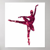 Roze Sparkly Ballerina Poster (Voorkant)