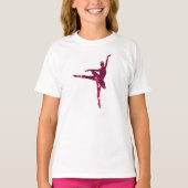 Roze Sparkly Ballerina T-shirt (Voorkant)