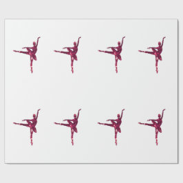 Roze Sparkly Ballerinas Cadeaupapier