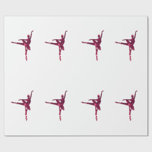 Roze Sparkly Ballerinas Cadeaupapier