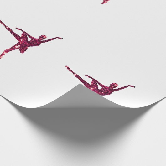 Roze Sparkly Ballerinas Cadeaupapier (Hoek)