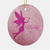 Roze Sparkly Fairy Ornament Gepersonaliseerde Gift (Links)