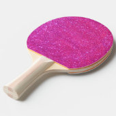 Roze Sparkly Glitter Girl Ping Pong Paddle Tafeltennisbatje (Voorkant Gekanteld)