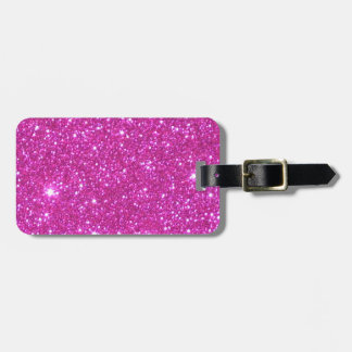 Roze Sparkly Glitter Glam Luggage ID Label Bagagelabel