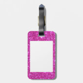 Roze Sparkly Glitter Glam Luggage ID Label Bagagelabel (Achterkant verticaal)