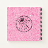Roze Sparkly Notitieboek met Coquette Model (Achterkant)