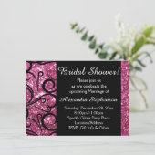 Roze Sparkly Swirl Vrijgezellenfeest Kaart (Staand voorkant)