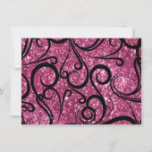 Roze Sparkly Swirl Vrijgezellenfeest Kaart (Achterkant)