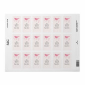 Roze Sparrow Bookplate Etiket (Full Sheet)