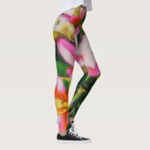 Roze spattende bloemen leggings (Rechts)