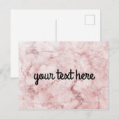 Roze, speciaal Briefkaart met Marmer (Voorkant / Achterkant)