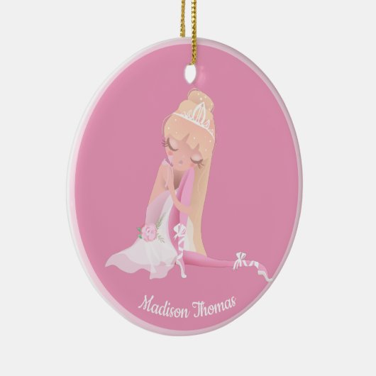 Roze, speciaal ontworpen ballet danseres Ornament (Rechts)