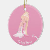 Roze, speciaal ontworpen ballet danseres Ornament (Links)