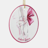 Roze, speciaal ontworpen balletslippers keramisch ornament (Rechts)