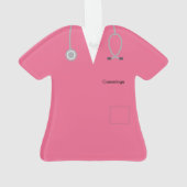 Roze, speciaal ontworpen medische kruiden Noveley  Ornament (achterkant)