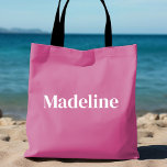 Roze, speciaal Tas voor Bachelorette<br><div class="desc">Fun,  flirt roze met eenvoudige verticale blokletters om voor elke gast op de bachelorette party te personaliseren.  belang voor elke gebeurtenis,  bachelorette,  meisjes weekend,  gezinshereniging,  poolfeest en nog veel meer! Bericht me als je iets anders wilt dan wat je hier ziet...  dat je iets gewoons voor je creëer.</div>