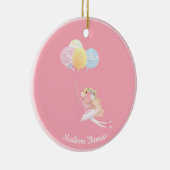 Roze, speciaal voor balletmeisjes bestemde ballonn keramisch ornament (Rechts)