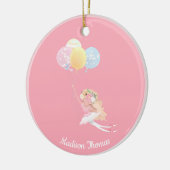 Roze, speciaal voor balletmeisjes bestemde ballonn keramisch ornament (Links)