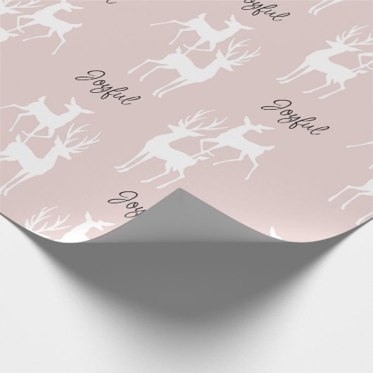 Roze, speciaal voor kerstmis ontworpen papier (Hoek)