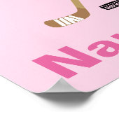 Roze, speciaal voor meisjes bestemde hockey Prince Poster (Hoek)