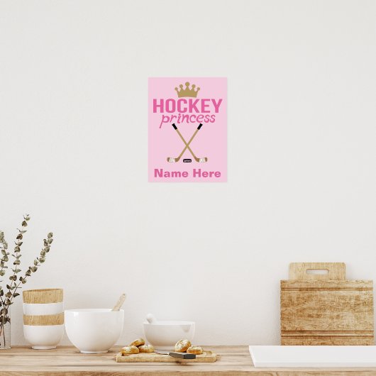 Roze, speciaal voor meisjes bestemde hockey Prince Poster (Keuken)