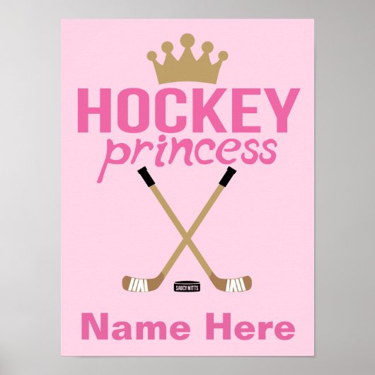 Roze, speciaal voor meisjes bestemde hockey Prince Poster (Voorkant)