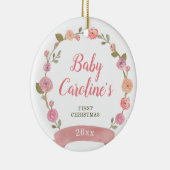 roze, speciaal voor meisjes kerstmis keramisch ornament (Rechts)