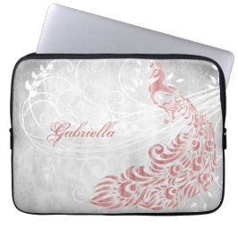 Roze speciaal voor Peacock ontworpen laptophoes Laptop Sleeve