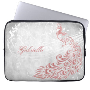 Roze speciaal voor Peacock ontworpen laptophoes Laptop Sleeve
