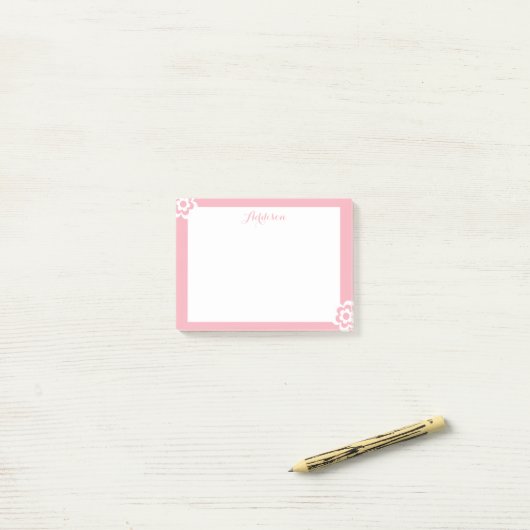 Roze, speciaal voor Post-it® notes ontworpen venti (Op bureau)