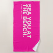 Roze, speciaal voor slogan keukenhanddoek strandlaken (Voorkant)
