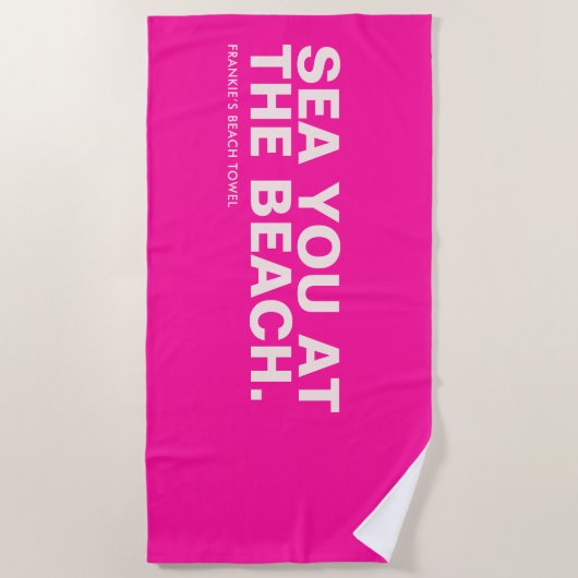 Roze, speciaal voor slogan keukenhanddoek strandlaken (Voorkant)