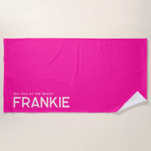 Roze, speciaal voor slogan keukenhanddoek strandlaken