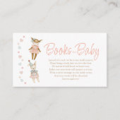 Roze speelgoed rustiek Baby shower Breng een boek Informatiekaartje (Voorkant)