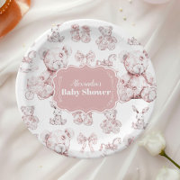 Roze Speelgoed Toile De Jouy Baby shower
