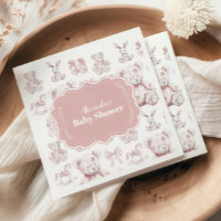 Roze Speelgoed Toile De Jouy Baby shower