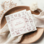 Roze Speelgoed Toile De Jouy Baby shower Servet