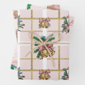 Roze Speelse Girly Vakantie Verpakking Papieren Bl Inpakpapier Vel (In situ)