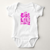Roze speelse "God's Little Miracle" Romper (Voorkant)