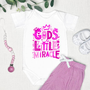Roze speelse "God's Little Miracle" Romper
