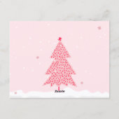 Roze speelse winter bruids-shower kaart (Achterkant)