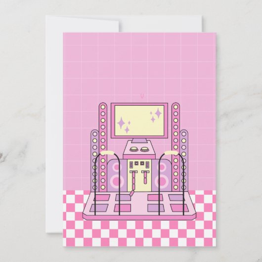 Roze spel arcade kaart (Achterkant)