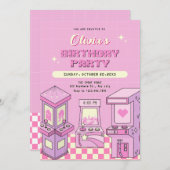 Roze spel arcade kaart (Voorkant / Achterkant)