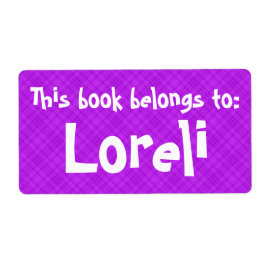 Roze speldenband "Dit boek behoort tot" Etiket