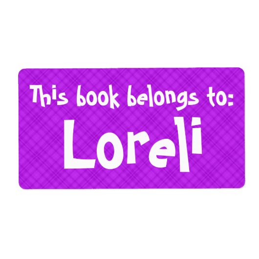 Roze speldenband "Dit boek behoort tot" Etiket (Voorkant)